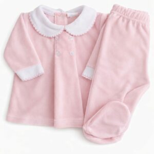 Babyset fluweel roze