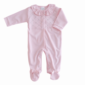 Roze met grijs pakje