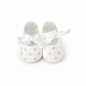 Babyschoentjes met gele stipjes