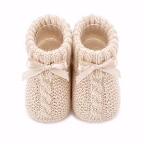 Zachte babyslofjes (beige).